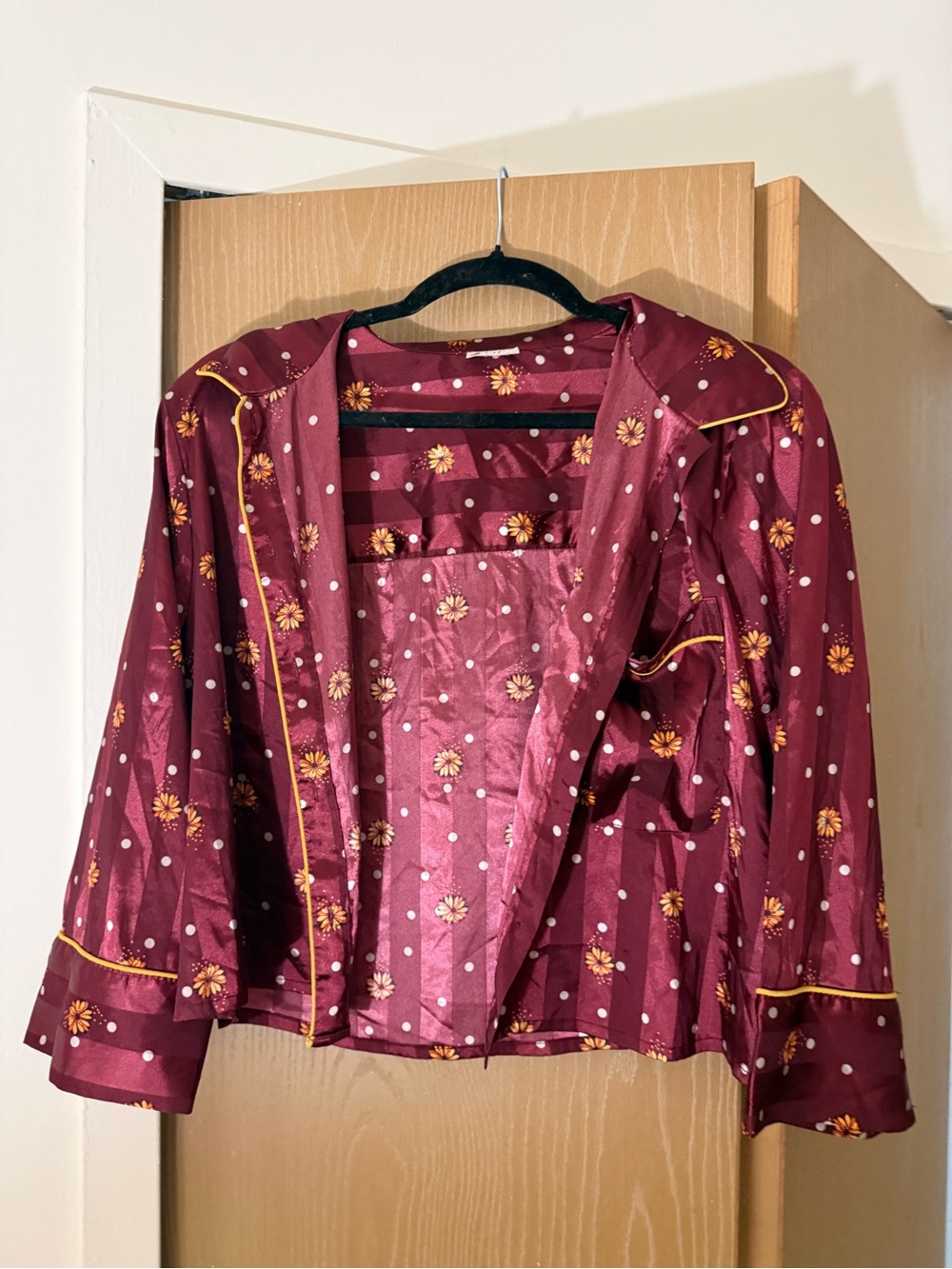 Free People Burgundy Floral PJ set